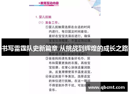 书写雷霆队史新篇章 从挑战到辉煌的成长之路