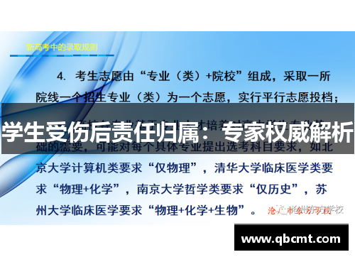 学生受伤后责任归属：专家权威解析